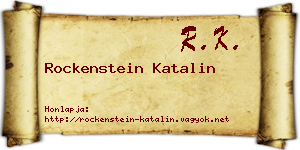 Rockenstein Katalin névjegykártya